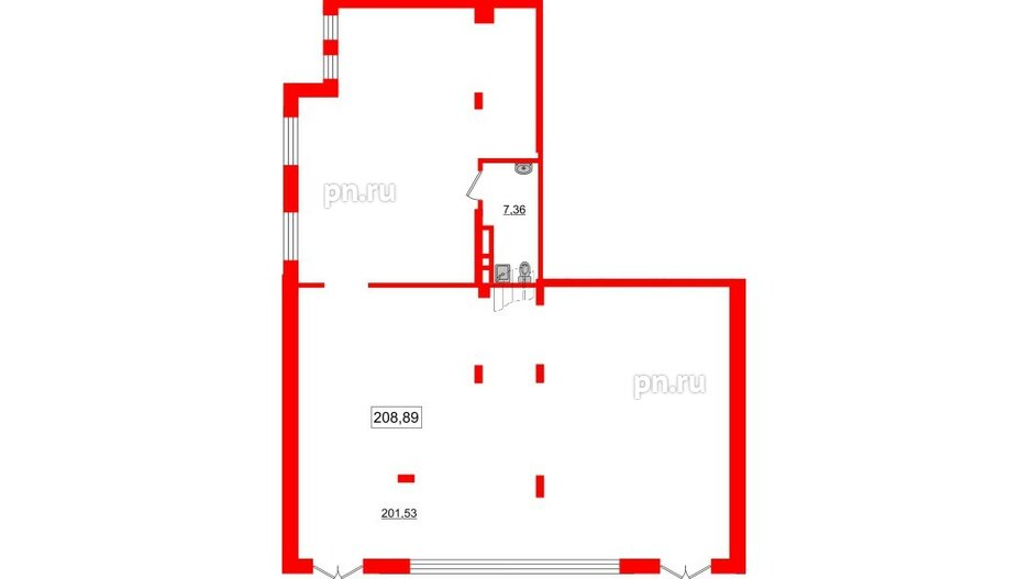 Помещение в ЖК ID Park Pobedy, 208.89 м², 1 этаж