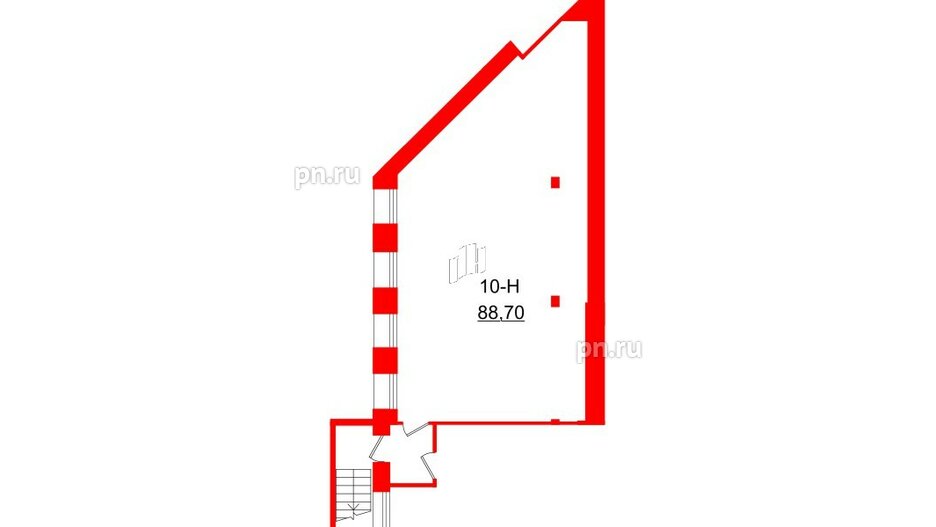 Помещение в ЖК UNO, 82.7 м², 1 этаж