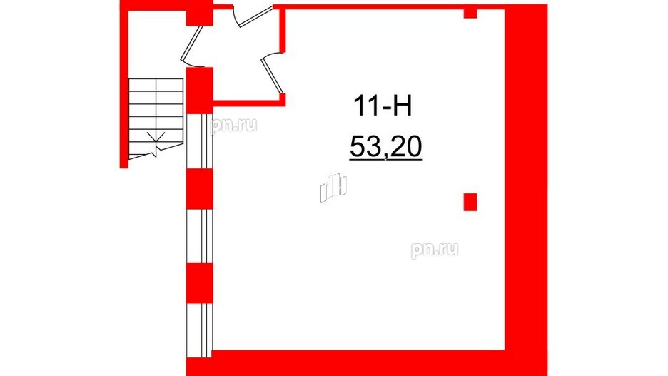 Помещение в ЖК UNO, 52.5 м², 1 этаж