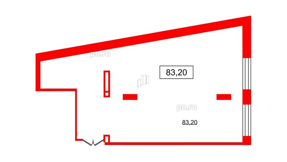 Помещение в ЖК VALO, 83.2 м², 1 этаж