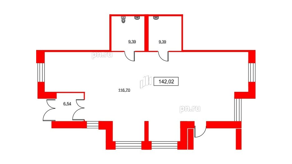 Помещение в ЖК NEWПИТЕР, 142.3 м², 1 этаж