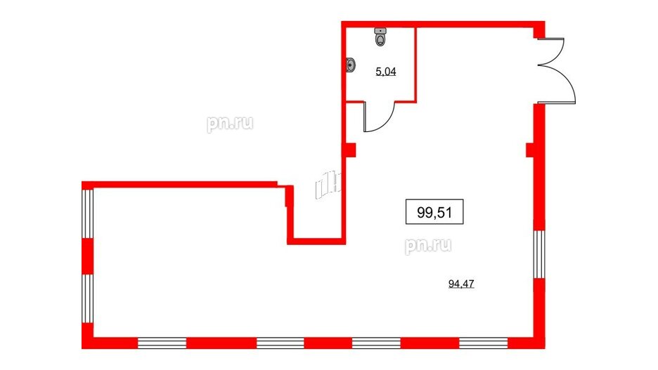 Помещение в ЖК ID Кудрово, 99.51 м², 1 этаж