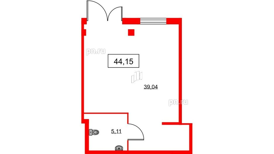 Помещение в ЖК ID Кудрово, 44.15 м², 1 этаж