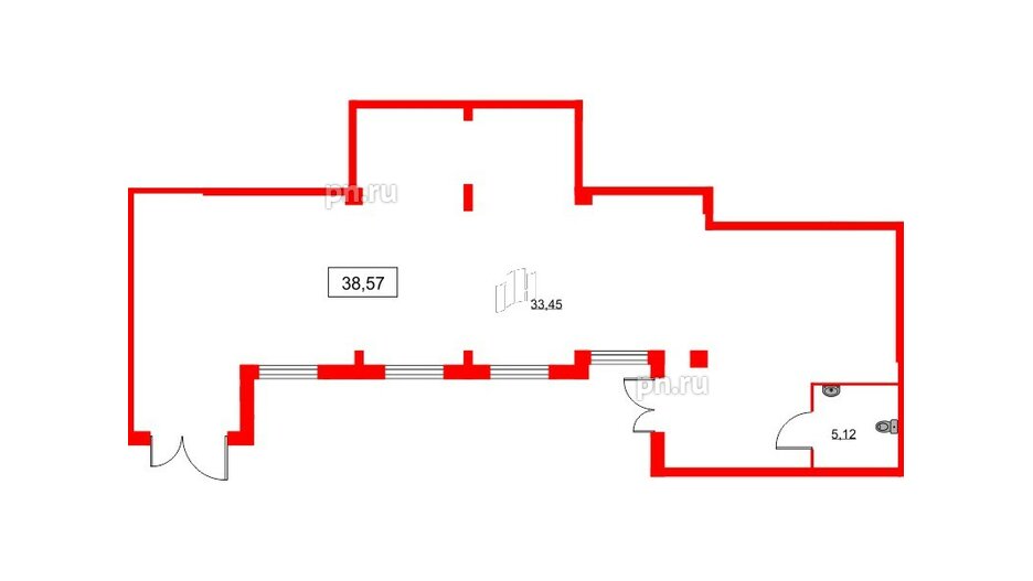 Помещение в ЖК ID Кудрово, 128 м², 1 этаж