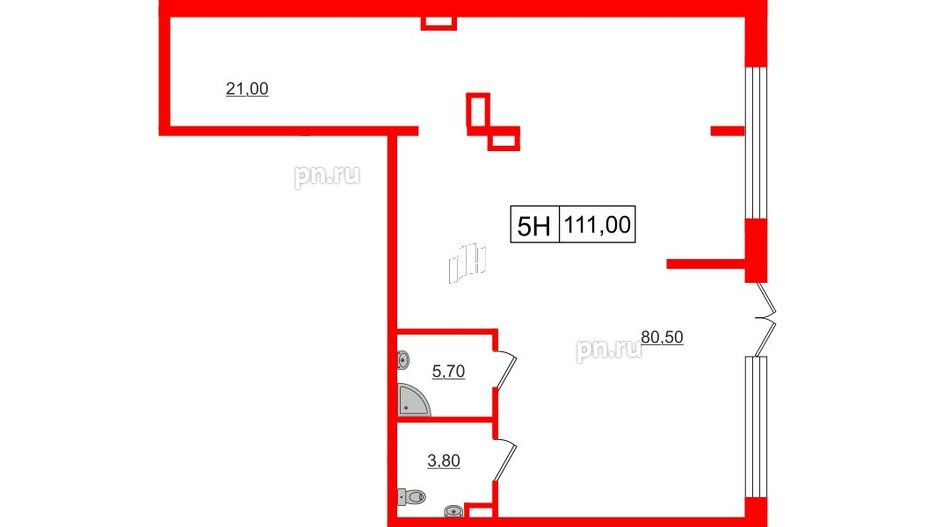 Помещение в ЖК Петровская доминанта, 111 м², 1 этаж