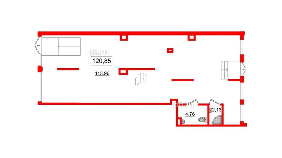 Помещение в ЖК Солнечный город, 122 м², 1 этаж