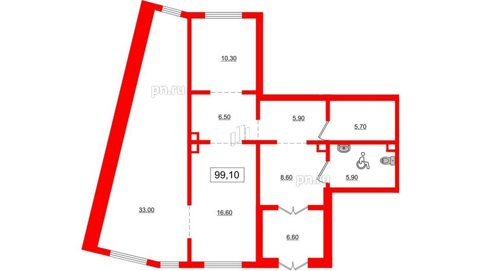 Помещение в ЖК Заповедный парк, 100.3 м², 1 этаж