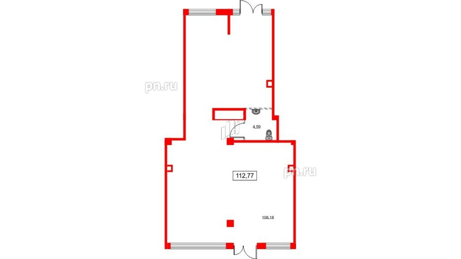 Помещение в ЖК Аквилон ZALIVE, 112.2 м², 1 этаж