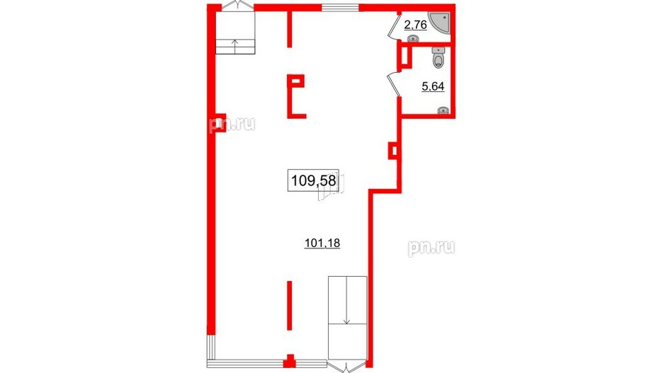 Помещение в ЖК Солнечный город, 109.6 м², 1 этаж