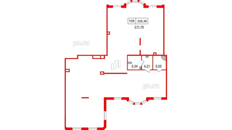 Помещение в ЖК АМО, 227.36 м², 1 этаж