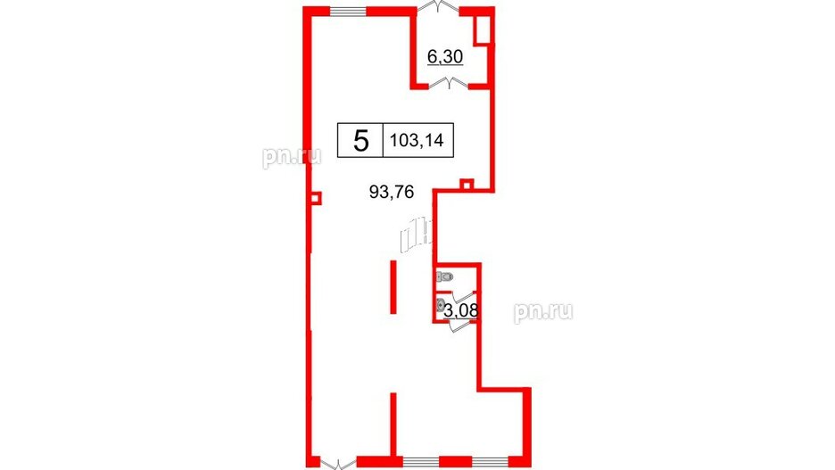 Помещение в ЖК Велламо, 102.9 м², 1 этаж