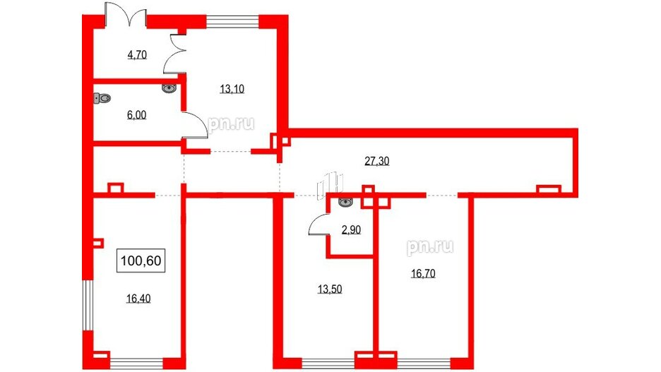 Помещение в ЖК Заповедный парк, 100.6 м², 1 этаж