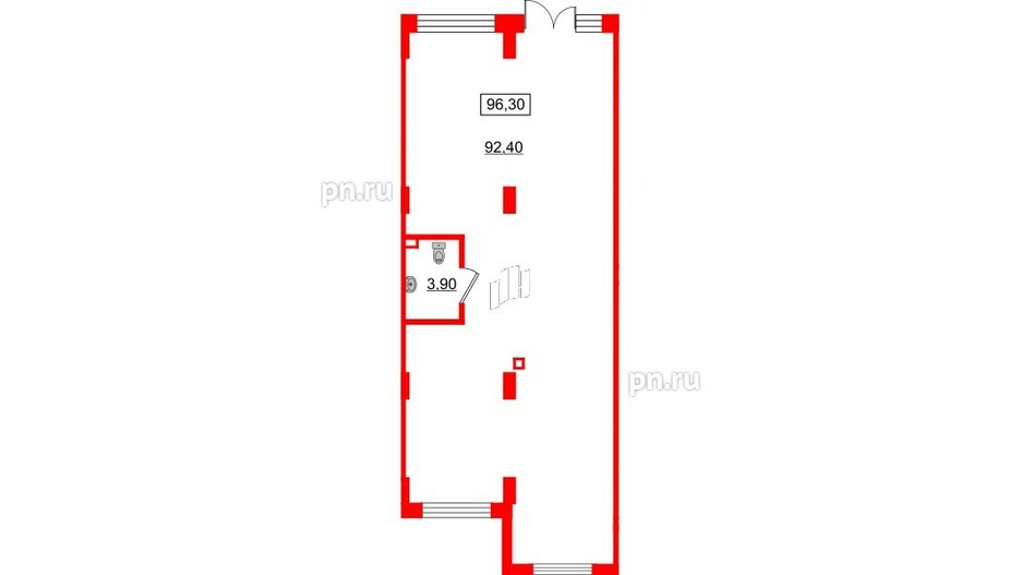 Аренда помещения в ЖК Svetlana Park, 96.9 м², 1 этаж