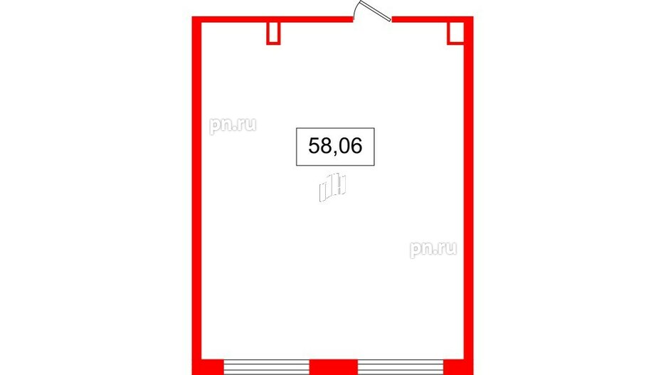 Помещение в ЖК Ladozhsky Avenir, 58.06 м², 2 этаж