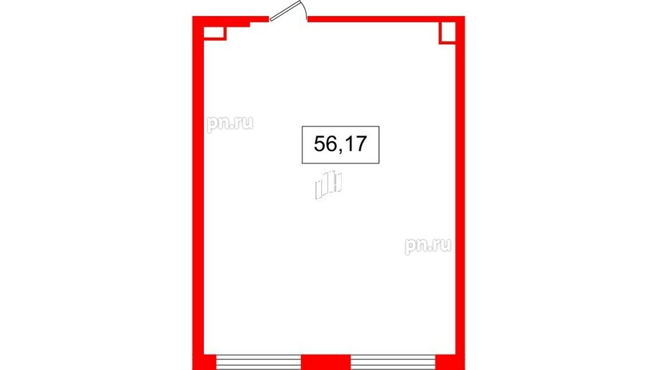 Помещение в ЖК Ladozhsky Avenir, 56.17 м², 2 этаж