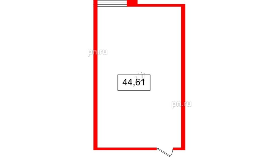 Помещение в ЖК Ladozhsky Avenir, 44.61 м², 2 этаж