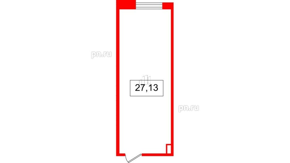 Помещение в ЖК Ladozhsky Avenir, 27.13 м², 2 этаж