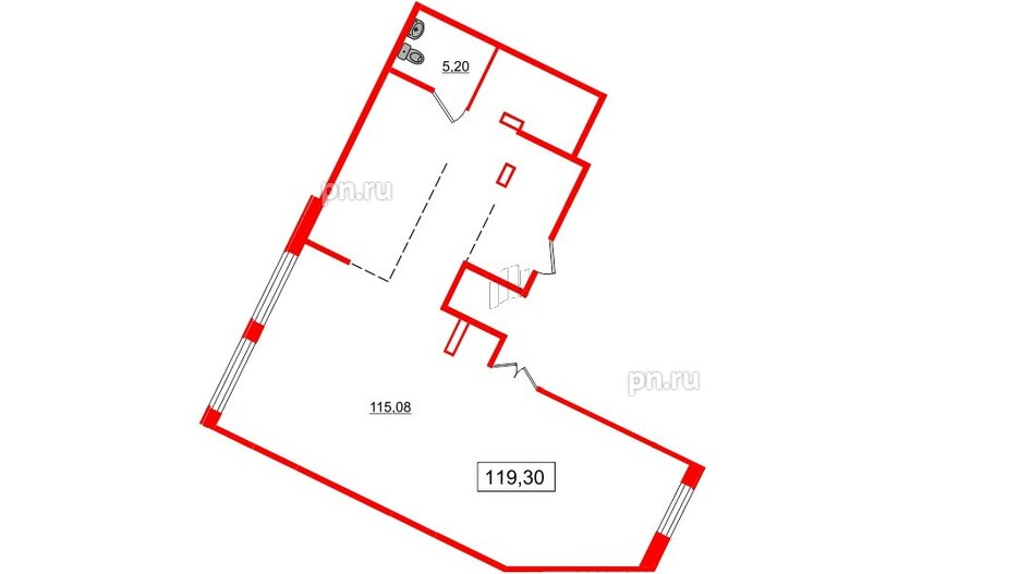 Помещение в ЖК LIGOVSKY CITY I КВАРТАЛ, 119.3 м², 1 этаж