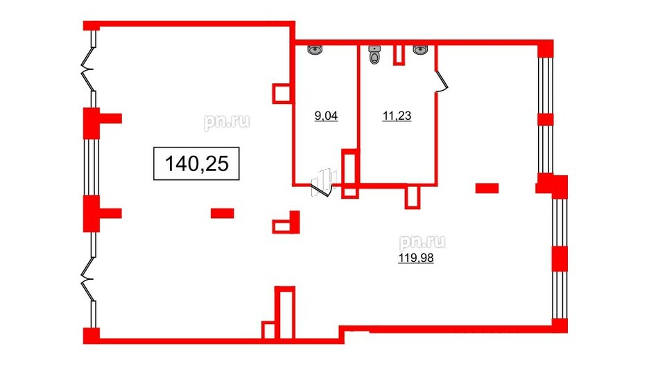 Помещение в ЖК Сенат, 140.25 м², 1 этаж