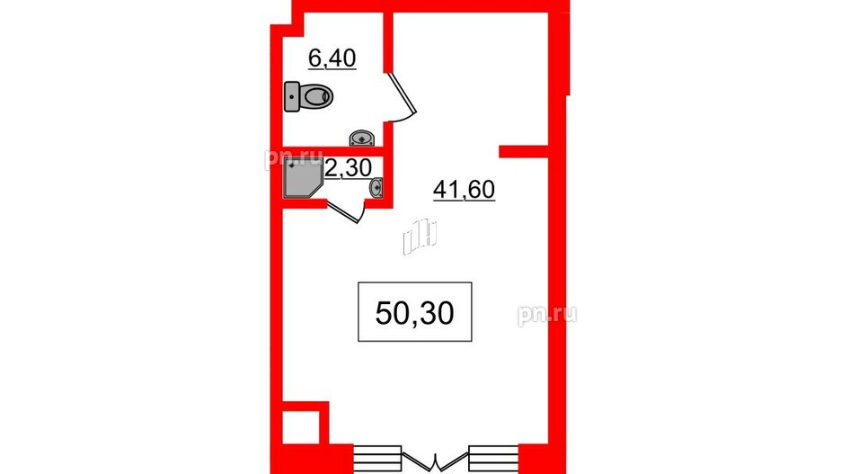 Аренда помещения в ЖК Стрижи в Невском 2, 50.3 м², 1 этаж