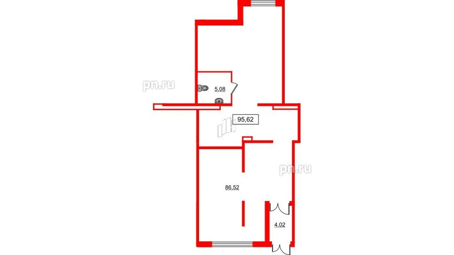 Помещение в ЖК ЦДС Parkolovo, 95.62 м², 1 этаж