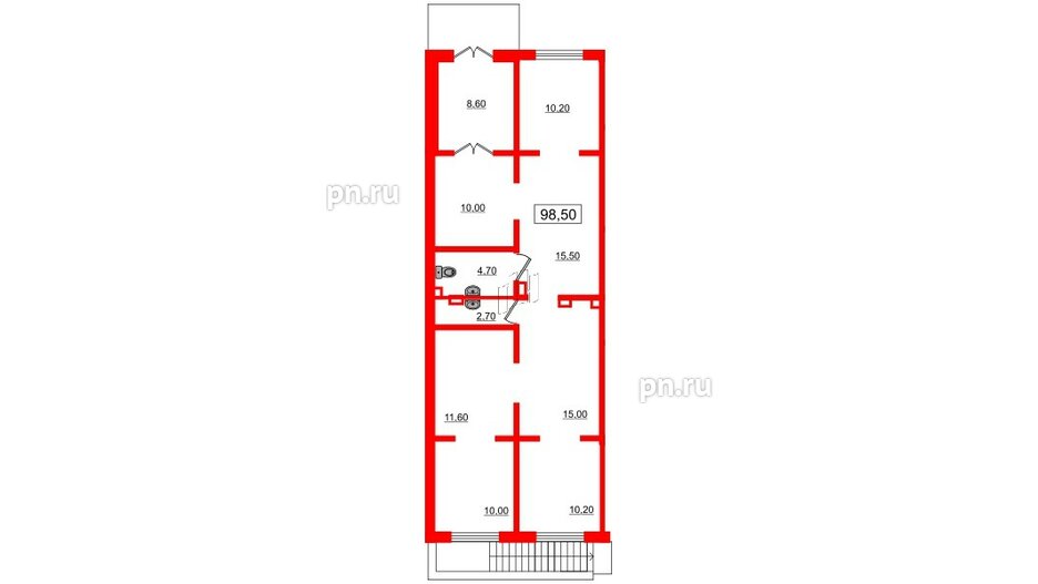 Помещение в ЖК Цветной город, 98.5 м², 1 этаж