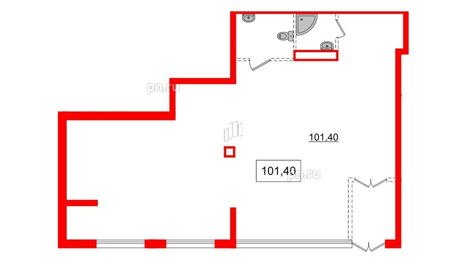 Помещение в ЖК А101Лаголово, 101.4 м², 1 этаж