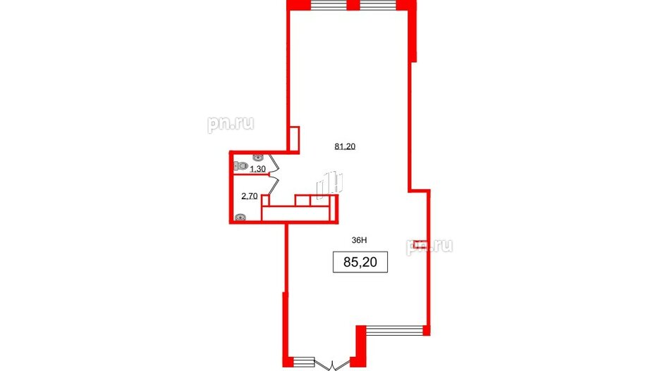 Помещение в ЖК Солнечный город. Резиденции, 85.2 м², 1 этаж