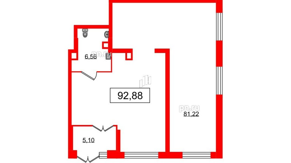 Помещение в ЖК Наука, 92.88 м², 1 этаж