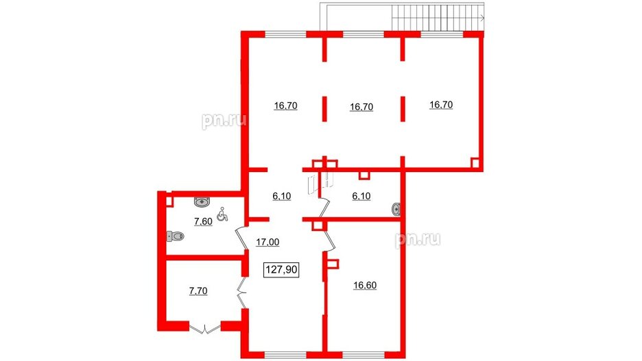 Помещение в ЖК Цветной город, 126 м², 1 этаж