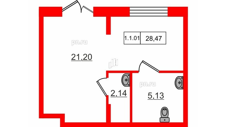 Помещение в ЖК Аннино сити, 28.47 м², 1 этаж