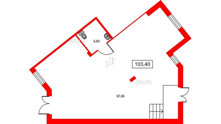 Помещение в ЖК ID Park Pobedy, 103.4 м², 1 этаж