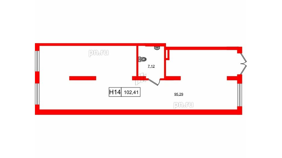 Помещение в ЖК iD Murino III, 102.41 м², 1 этаж