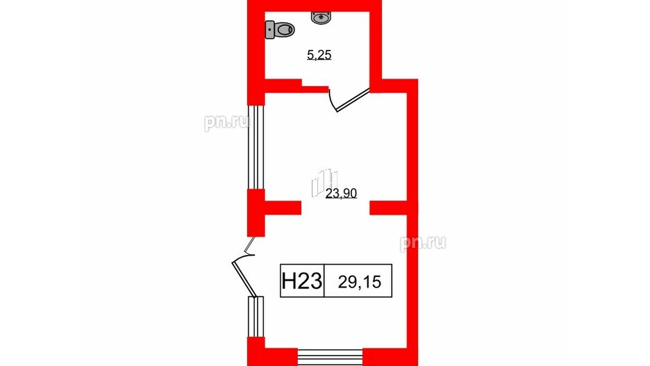 Помещение в ЖК iD Murino III, 29.15 м², 1 этаж