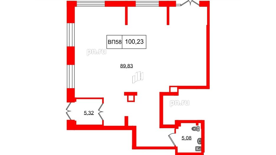 Помещение в ЖК Наука, 100.23 м², 1 этаж