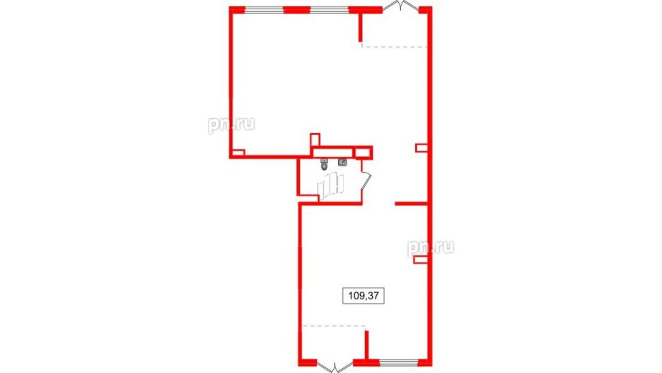 Помещение в ЖК Аквилон Янино, 109.37 м², 1 этаж