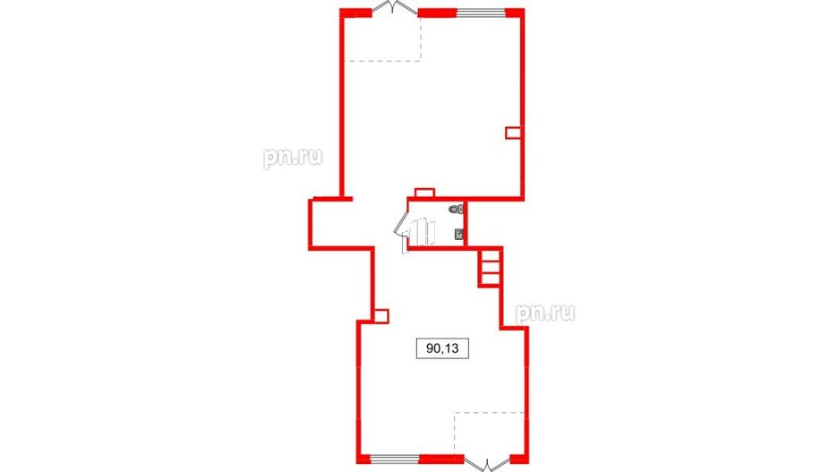 Помещение в ЖК Аквилон Янино, 90.13 м², 1 этаж