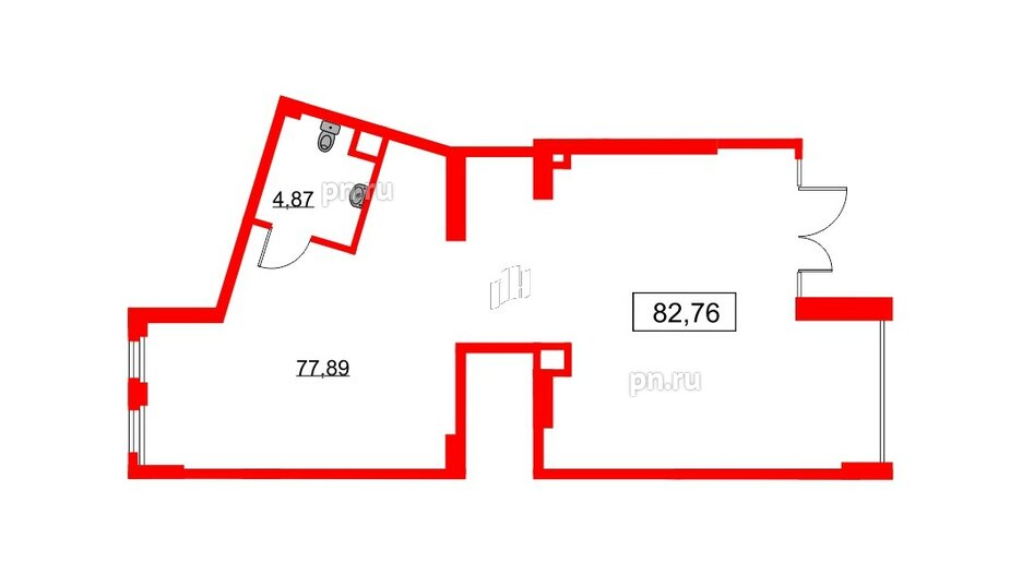 Помещение в ЖК Glorax Premium Василеостровский, 82.76 м², 1 этаж