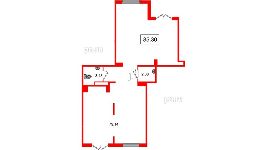 Помещение в ЖК Югтаун, 85.3 м², 1 этаж