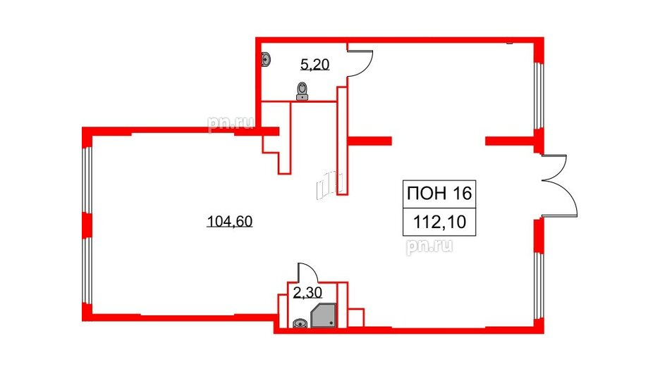 Помещение в ЖК Аэронавт, 112.1 м², 1 этаж