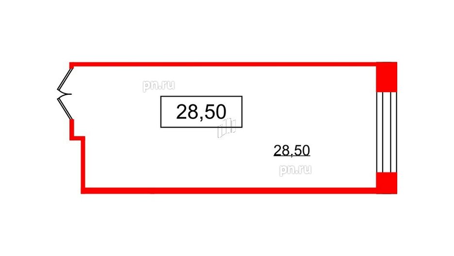 Помещение в ЖК VALO, 28.5 м², 2 этаж