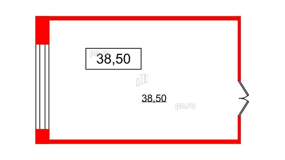 Помещение в ЖК VALO, 38.5 м², 2 этаж