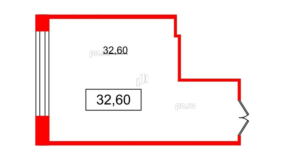 Помещение в ЖК VALO, 32.6 м², 2 этаж