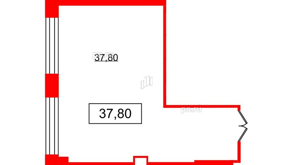 Помещение в ЖК VALO, 37.8 м², 2 этаж