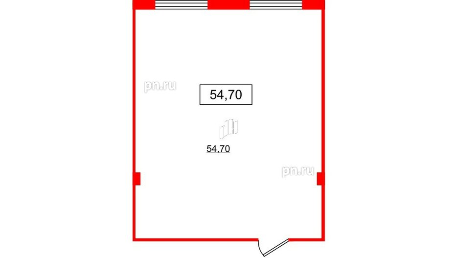 Помещение в ЖК VALO, 54.7 м², 2 этаж