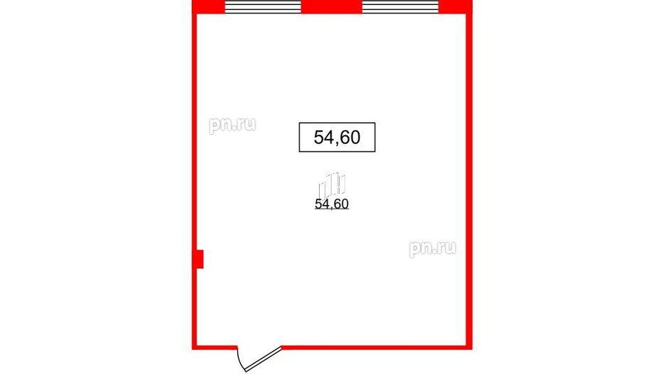 Помещение в ЖК VALO, 54.6 м², 2 этаж