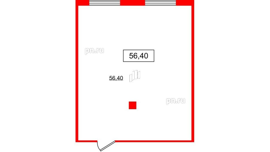 Помещение в ЖК VALO, 56.4 м², 2 этаж