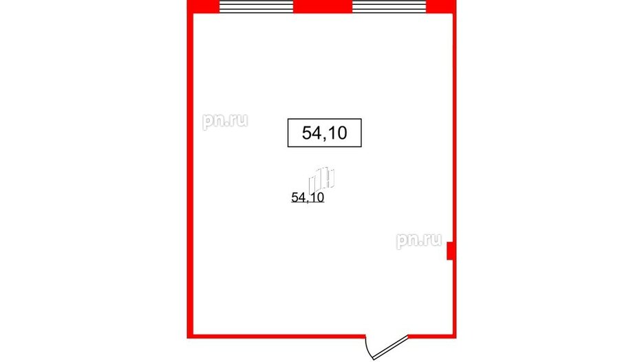 Помещение в ЖК VALO, 54.1 м², 2 этаж