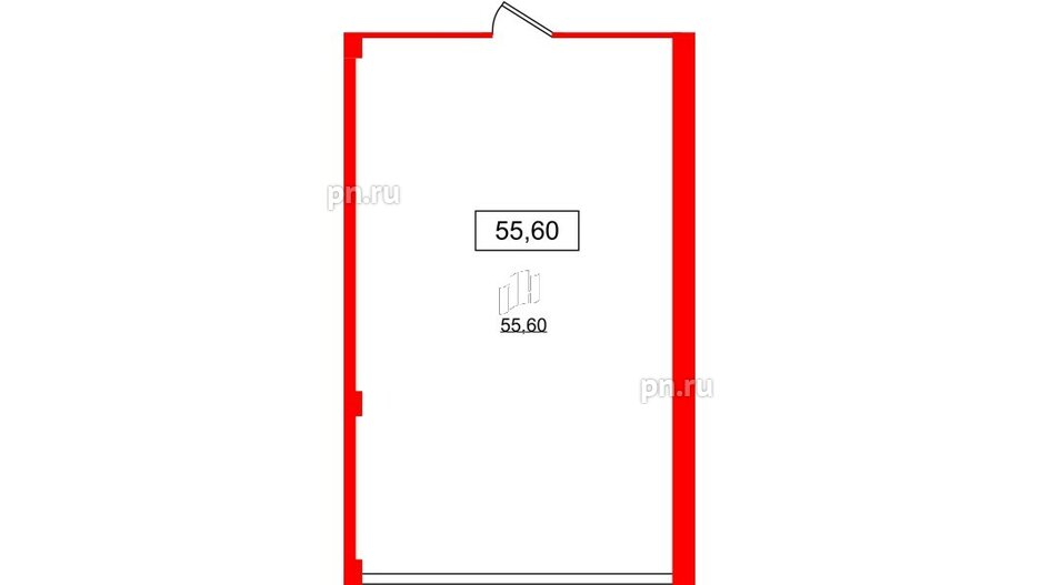 Помещение в ЖК VALO, 55.6 м², 2 этаж