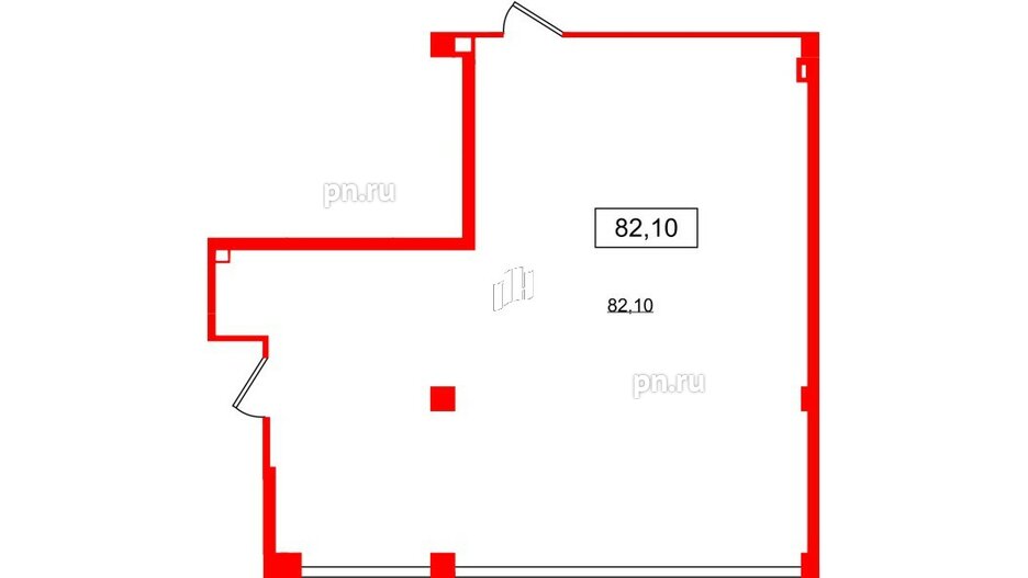 Помещение в ЖК VALO, 82.1 м², 2 этаж